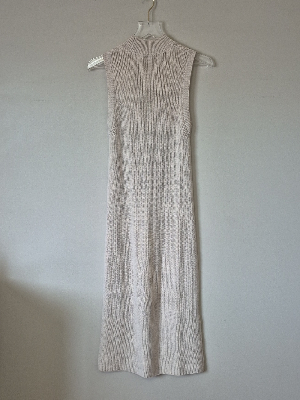 Arizia Babaton Aesthetica Dress Merino Wool Midi Dress, S Cream Minimalist - Picture 8 of 11